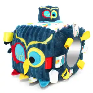 sensory play kubus uil voor baby's