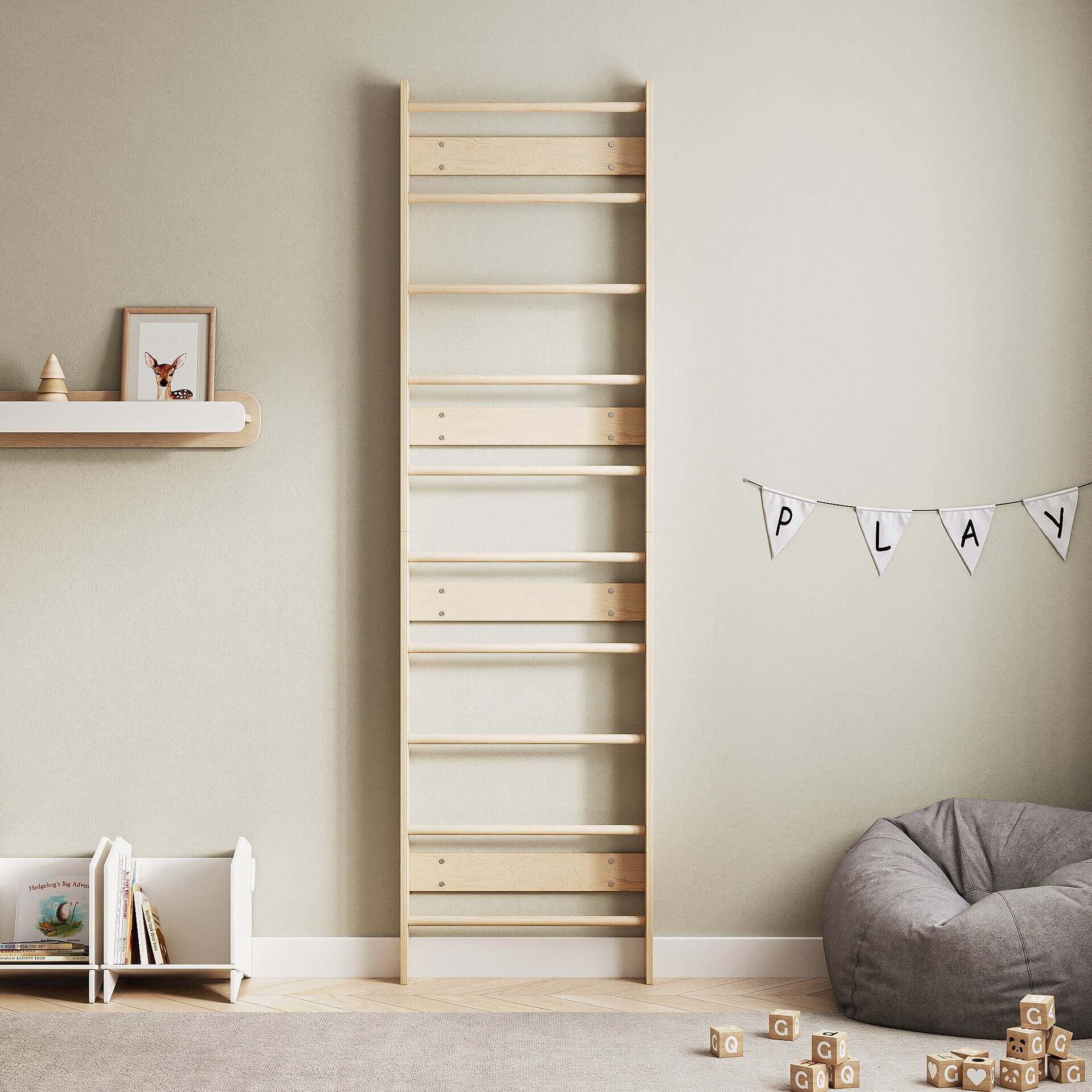 EVERGYM – Houten Zweedse Wand voor Kinderen | BusyKids - Afbeelding 4