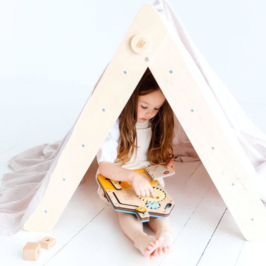 Pikler Driehoek met Dubbelzijdige Plank – Naturel