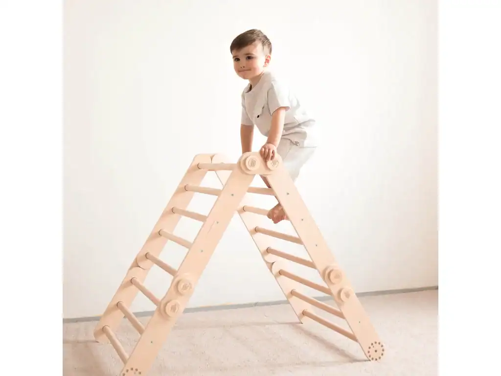 Klimset S Naturel – Houten Klimtoestel voor Kinderen | BusyKids