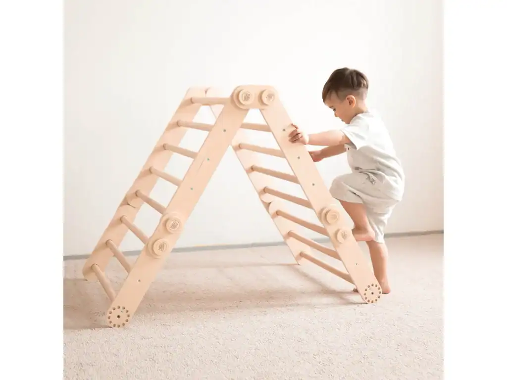 Klimset S Naturel – Houten Klimtoestel voor Kinderen | BusyKids