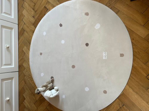 Natuurrubber Speelmat - Beige Dot Circle - Afbeelding 2