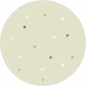 Troepvrije speelmat Gugu the Hero beige dots rond
